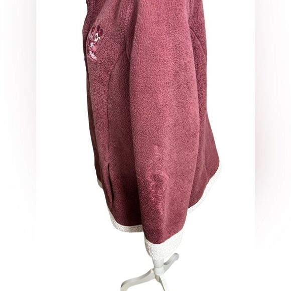 Disney Disneyland 1x Minnie and Mickey zipper jacket pink white Valentine’s Day - Picture 11 of 13